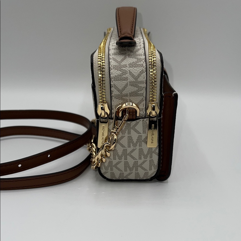 Michael Kors Gray and Brown Crossbody Bag - Picture 3 of 13